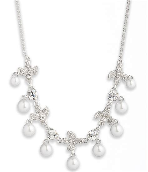 givenchy bijoux pearl earrings|givenchysilvertone rhinestone necklace pearl.